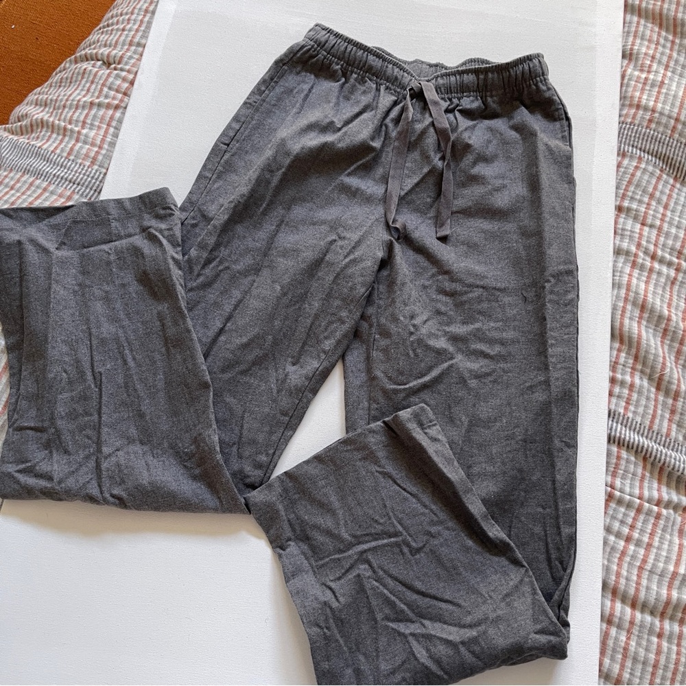 Uniqlo cotton tie waist trousers XS gray